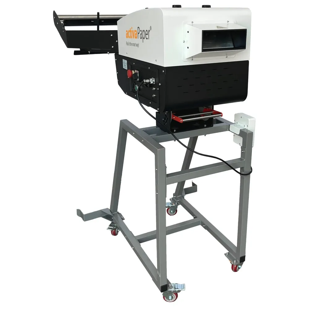 activaPaper® Papierpolstermaschine PA6000 für Serienverpackung und große Verpackungsmengen, elektrisch, Pedal/Touchscreen, Dauerbetrieb möglich, Palette bis 90g²/Faltpack 70g/m²