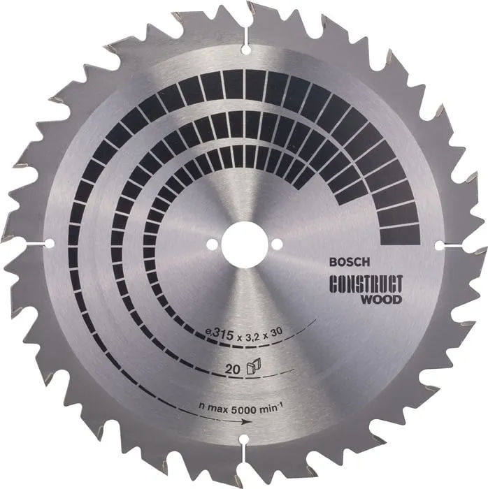 Kreissägeblatt AD 315mm Z.20 WZ Bohr.30mm Schnitt-B.3,2mm HM BOSCH