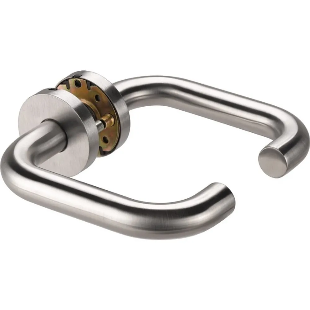 AMF Drückergarnitur, ohne, Edelstahl D/D ohne Schlüsselrosette, DIN links/rechts