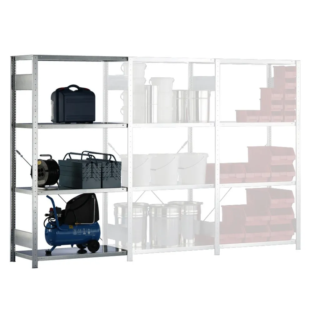 Anbaufeld für META Komplettpaket Fachbodenregal, Fachlast 150 kg, HxBxT 2.000 x 1.000 x 400 mm