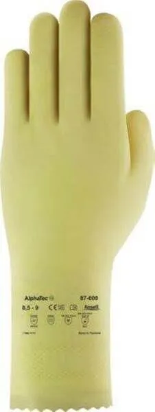 Ansell Chemikalienschutzhandschuh AlphaTec 87 600 Größe 7,5 bis 8 naturfarbig