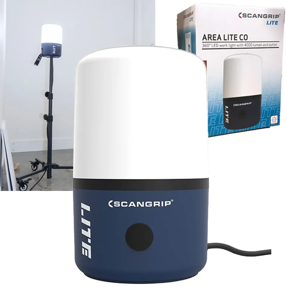 SCANGRIP 03.5637 AREA LITE CO 360° LED Baustrahler Steckdose 4000 Lumen