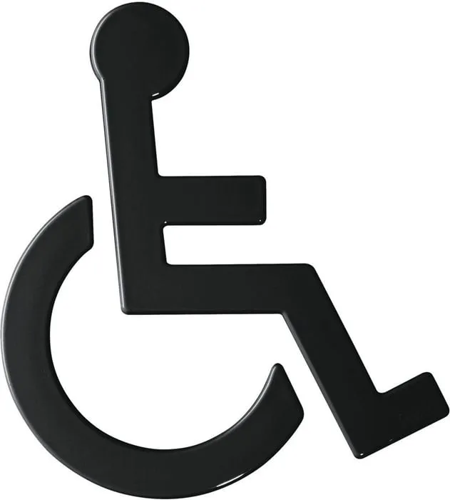 Symbol Barrierefrei 801.91.030 PA Farb-Nr.90 B.135mm H.150mm S.3mm HEWI