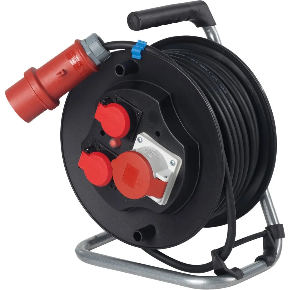 CEE-Sicherheits-Kabeltrommel 285mm Durchmess. 20 m schwere Gummischlauchleitung, H07RN-F 5G2,5