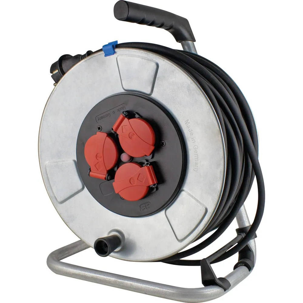 Metall-Kabeltrommel 285mm Durchmess. 25 m leichte Gummischlauchleitung