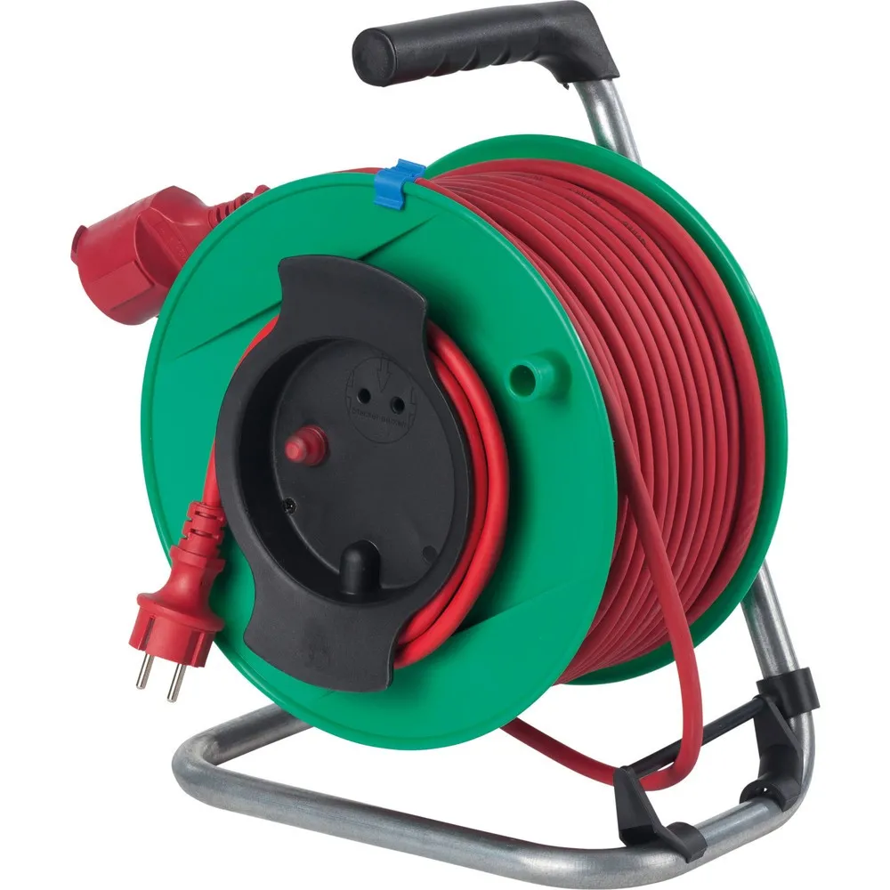 Sicherheits-Rasenmähertrommel 230mm Durchmess. grün 25m leichte Gummischlauchleitung