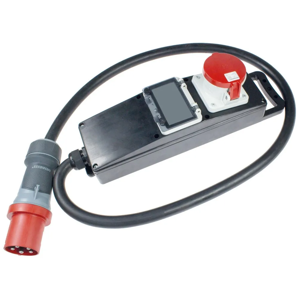 Vollgummi-Steckdosenleiste mit Stromzähler