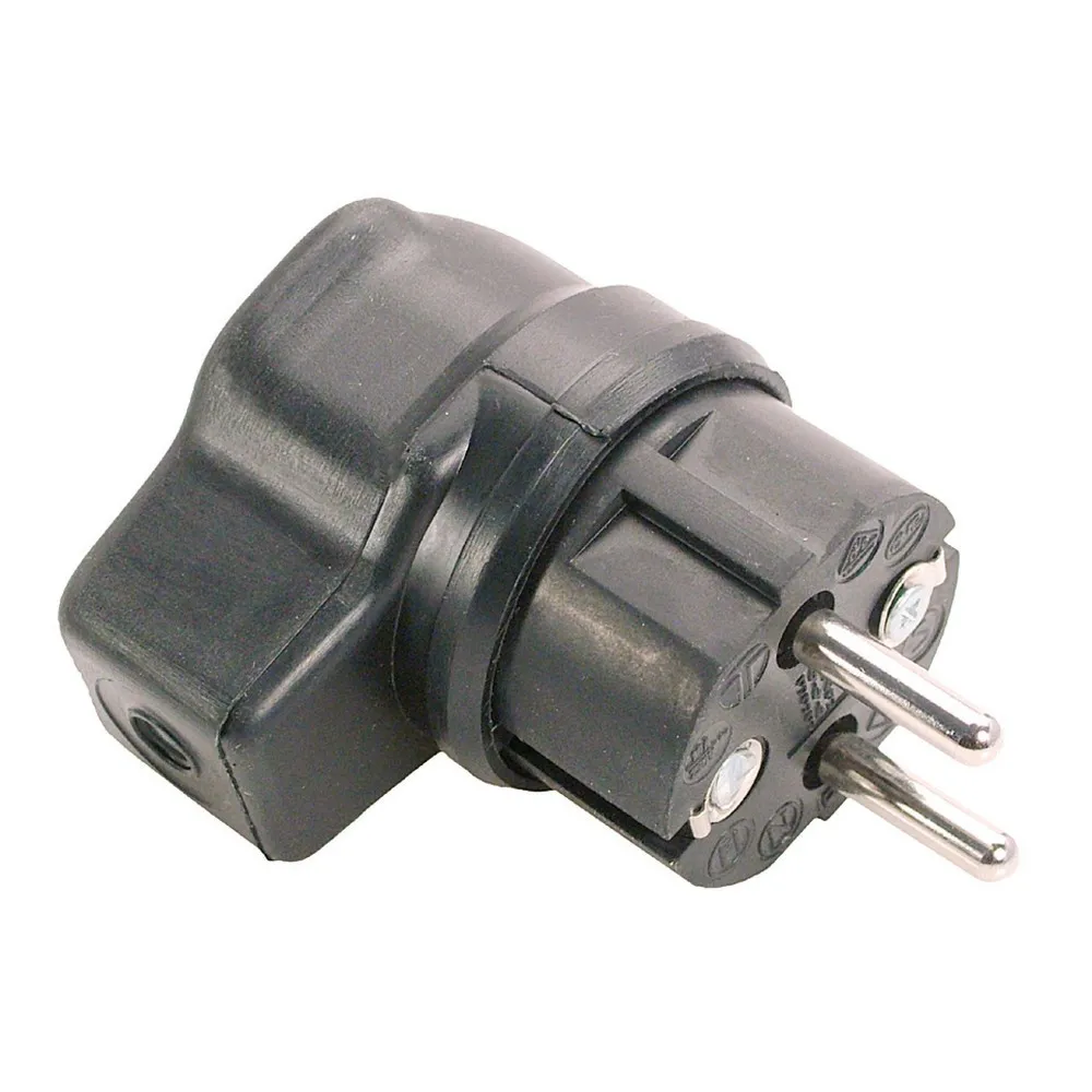 Vollgummi-Winkelstecker, schwarz