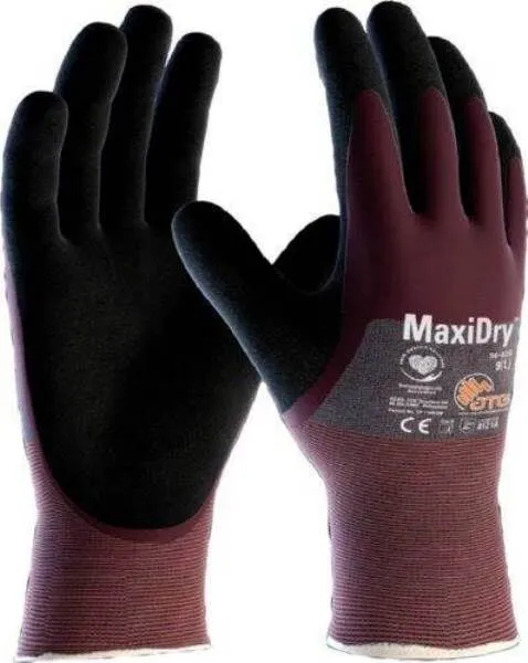 ATG Schnittschutzhandschuh Maxi Dry 3/4 beschichtet Größe 10 grau lila schwarz