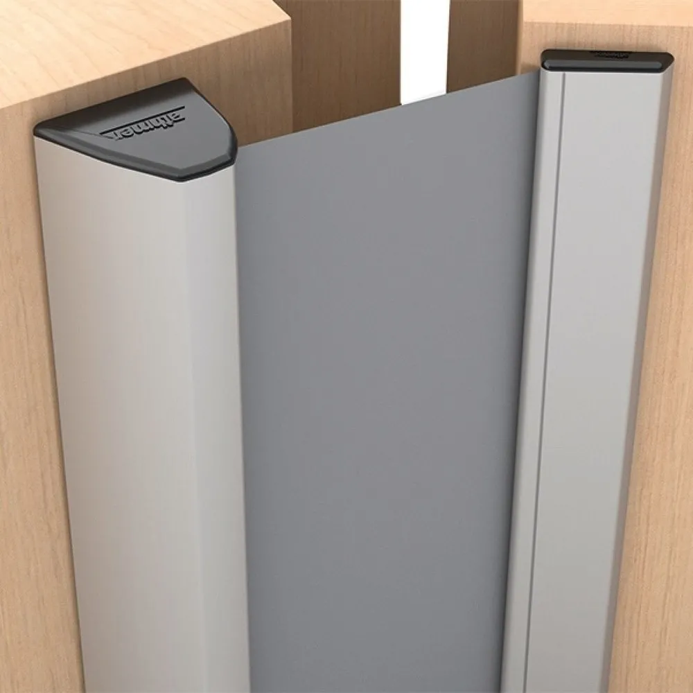 ATHMER Fingerschutzprofil NR-32 UniSafe w-proof Länge 1925 mm, silberfarben eloxiert, Bandgegenseite, Farbe Schutzrollo anthrazit