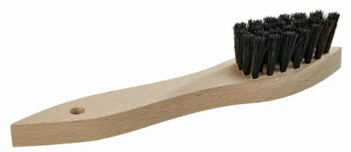 Auftragebürste, dunkle Borsten, Holz