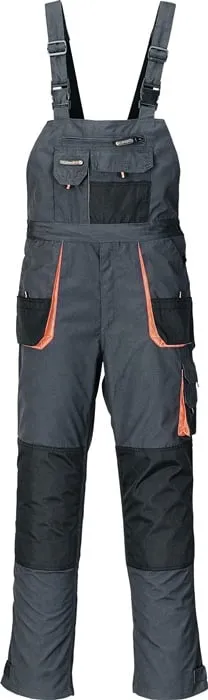 Herrenlatzhose Gr.56 dunkelgrau/schwarz/orange TERRATREND