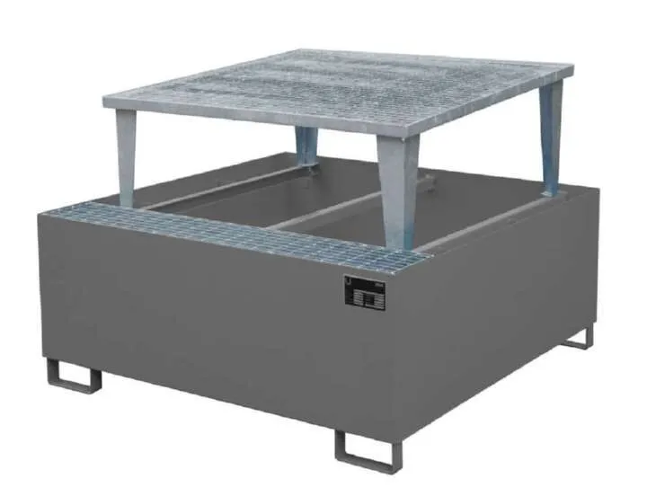 Bauer Auffangwanne AWA 1000 Liter 1460 x 1090 x 1460 mm lackiert mausgrau