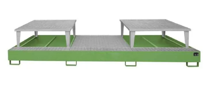 Bauer Auffangwanne AWA 32 3850 x 780 x 1460 mm lackiert resedagrün