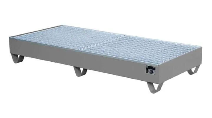 Bauer Auffangwanne 2050 1800 x 275 x 800 mm lackiert Mausgrau