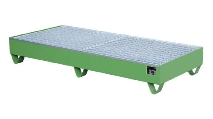 Bauer Auffangwanne 2050 1800 x 275 x 800 mm lackiert Resedagrün