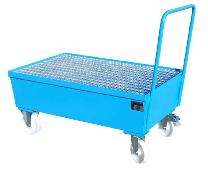 Bauer Fahrbare Auffangwanne AWF2 800 x 695 x 1200 mm lackiert lichtblau