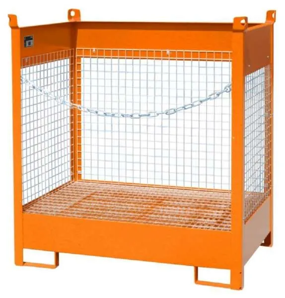 Bauer Fass Stapelpalette FSP 2D 1405 x 1490 x 915 mm lackiert gelborange