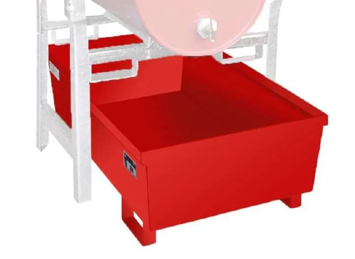 Bauer Fassregal FRA 1 Auffangwanne lackiert 1200 x 415 x 800 mm feuerrot