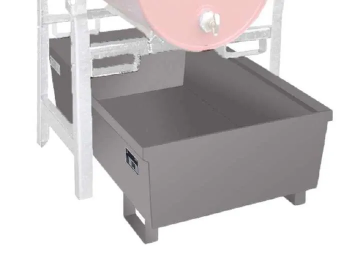 Bauer Fassregal FRA 1 Auffangwanne 1200 x 415 x 800 mm lackiert mausgrau