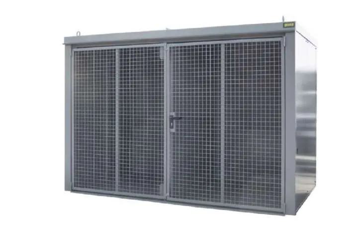 Bauer Gasflaschen Container GFC BW M5 3120 x 2295 x 2180 mm lackiert mausgrau