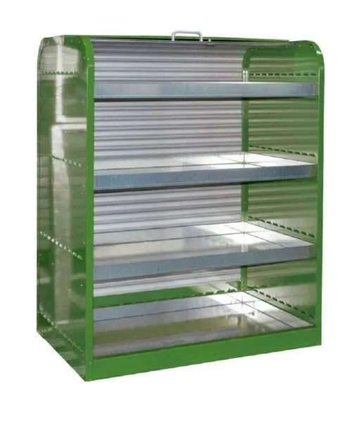 Bauer Gefahrstoff Rollladenschrank RSG 4 lackiert 1300 x 1610 x 870 mm resedagrün