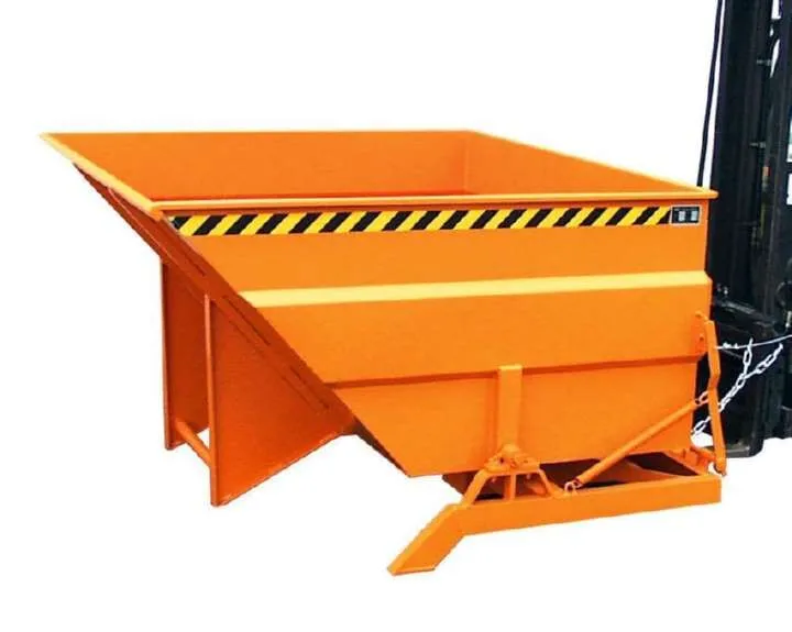 Bauer Kippbehälter BKC 200 lackiert in der Farbe Gelborange