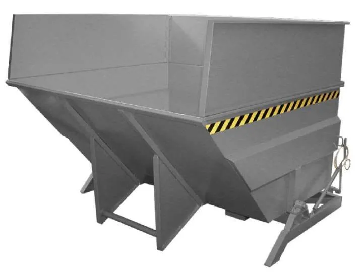 Bauer Kippbehälter BKC 500 lackiert in der Farbe Mausgrau
