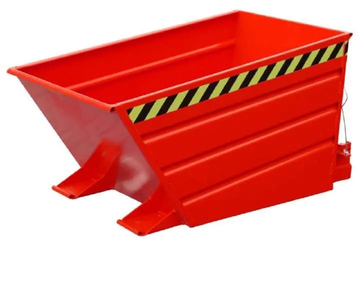 Bauer Kippbehälter VD 500 lackiert in der Farbe Feuerrot