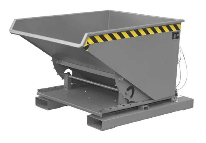 Bauer Kippbehälter 3S 600 lackiert in der Farbe Mausgrau