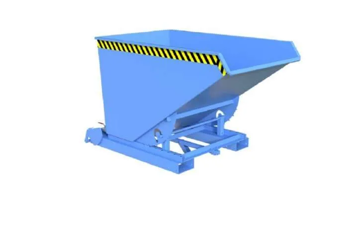 Bauer Automatischer Spänebehälter S4A 1200 lackiert lichtblau 1095 x 1920 x 1125 mm