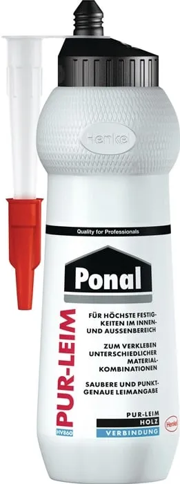 Montagekleber PUR-Leim EN 204: D4 transp.420g Flasche PONAL VE: 12St.
