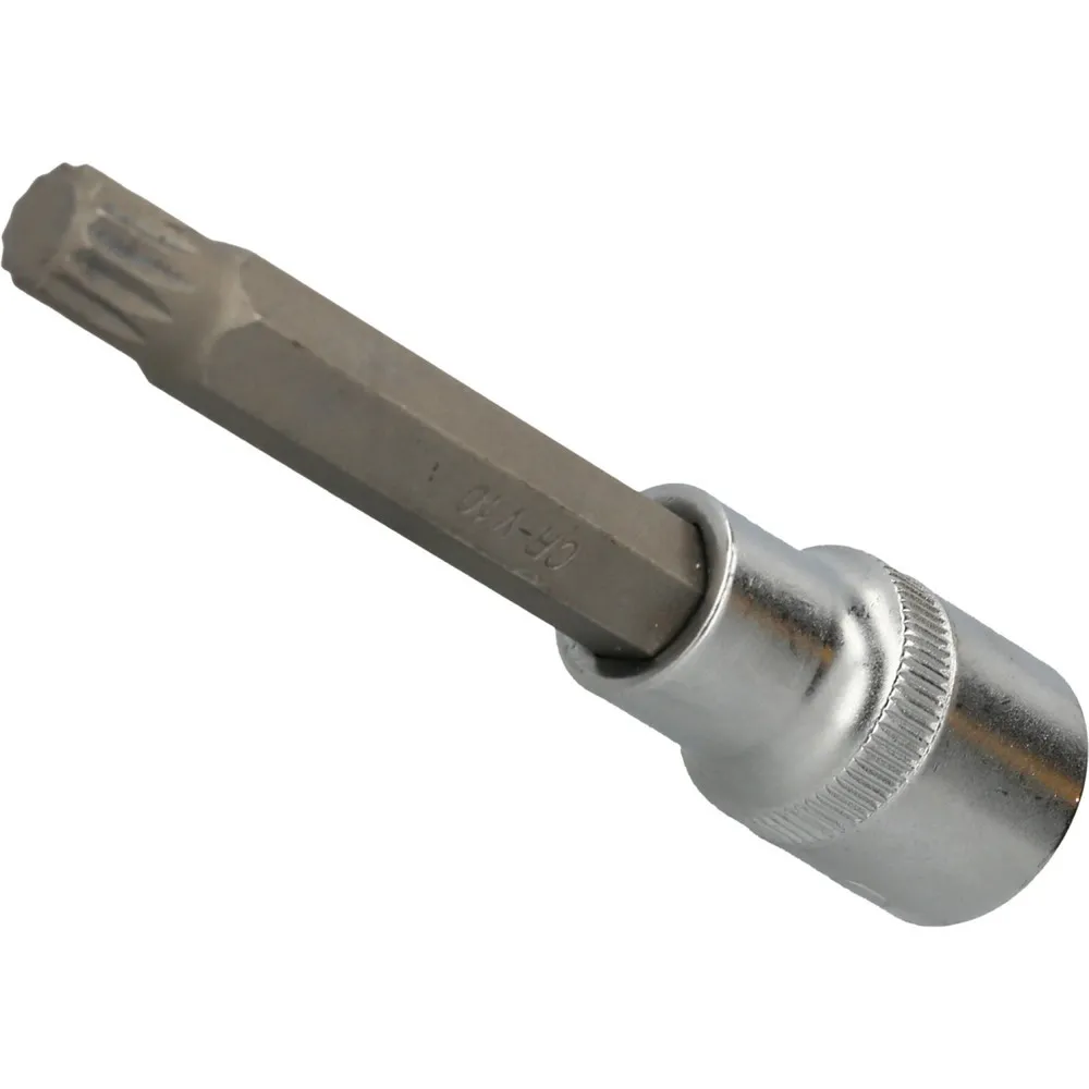 BRILLIANT TOOLS 1/2" Vielzahn-Bit-Stecknuss, 100 mm lang, M12