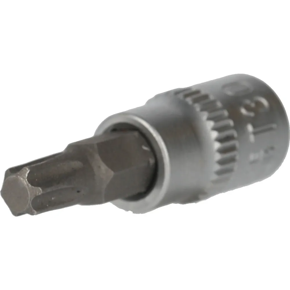 BRILLIANT TOOLS 1/4" Torx-Bit-Stecknuss, mit Stirnlochbohrung, TB30