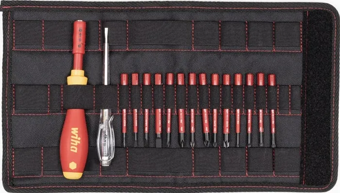 Schraubendrehersatz slimVario 16-tlg.m.Wechselkl.VDE isol.WIHA