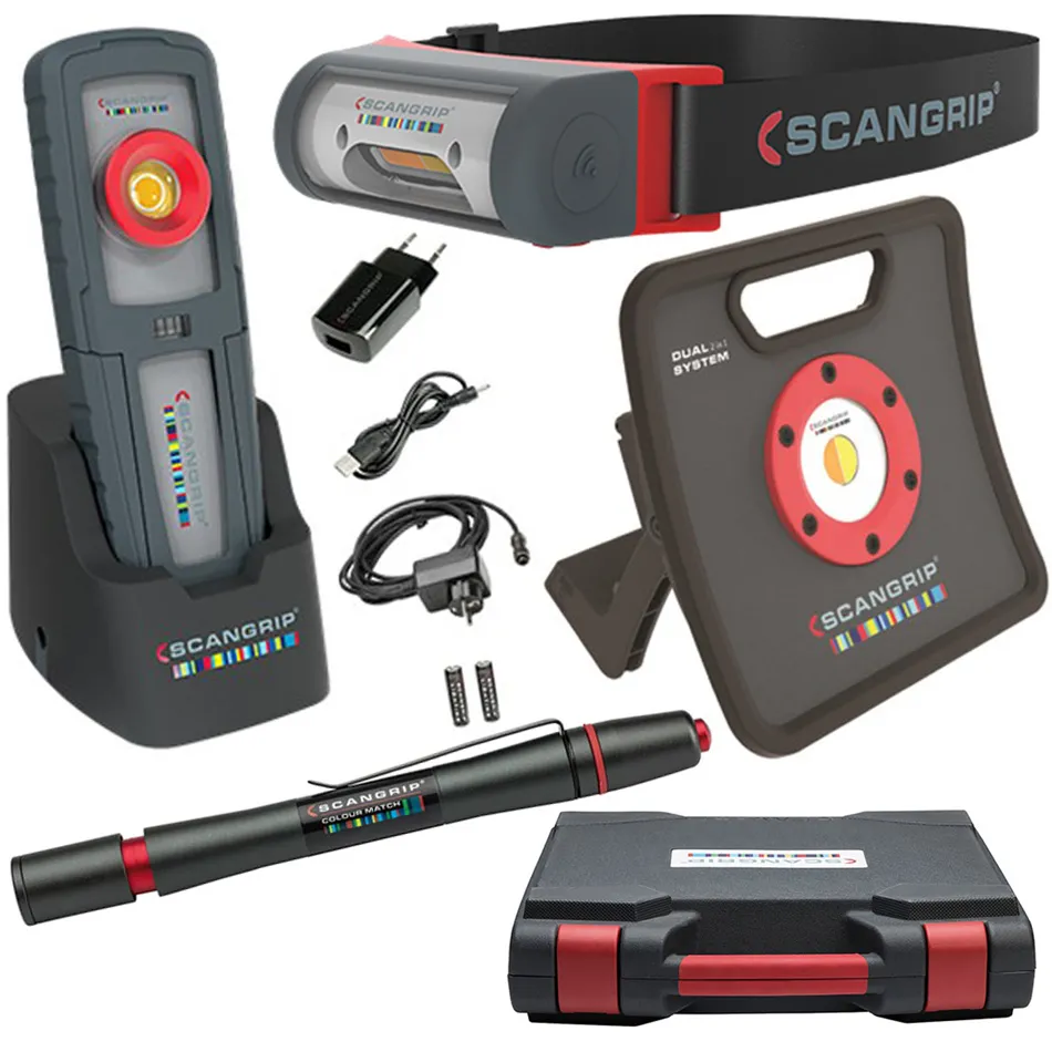 SCANGRIP COLOUR MATCH SATZ Kit 2 49.0142 4tlg Set MULTIMATCH2 SUNMATCH2 I-Match2