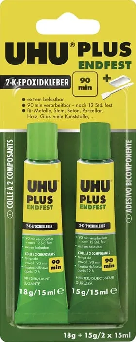 2K-Epoxidharzklebstoff PLUS ENDFEST 33g gelblich Tube UHU VE: 6St.