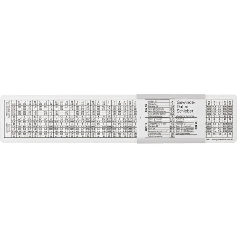 DIN-Gewindeschieber 260x50 mm FORUM