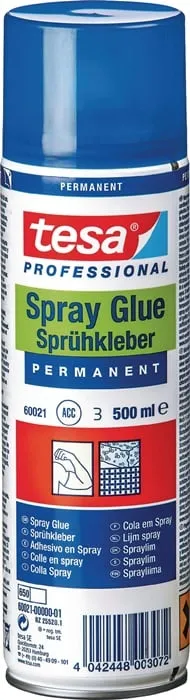 Sprühkleber permanent 60021 transp.500 ml Spraydose TESA VE: 12St.