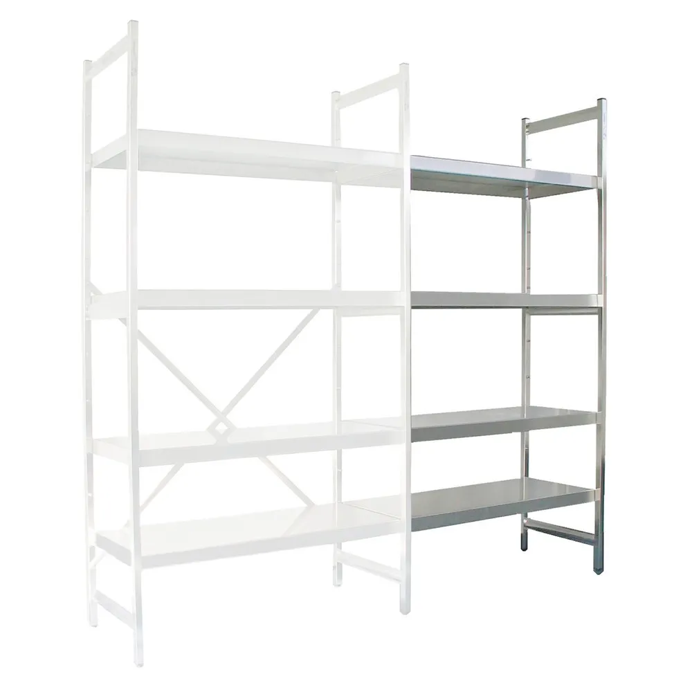 Edelstahl-Regal mit geschlossenen Fachböden, AF, FL 600 kg, HxBxT 1.800 x 775 x 300 mm