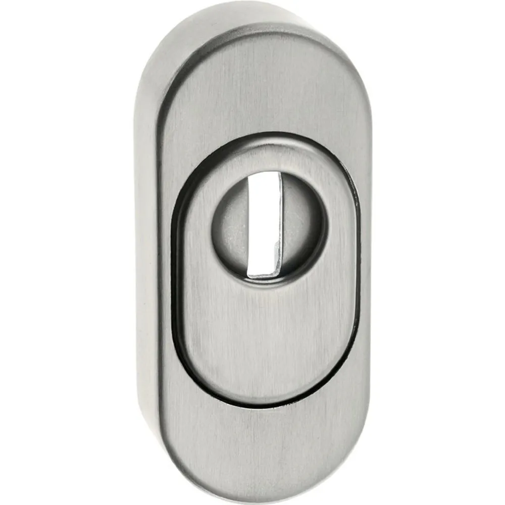 EDI Schlüsselrosette 0815/0000, Schildstärke 14,5 mm PZ, Aluminium F12, oval