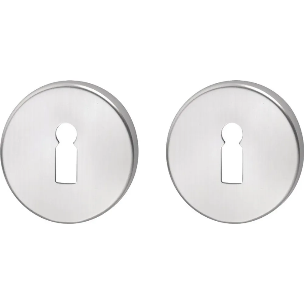 EDI Schlüsselrosetten-Paar 055, Schildstärke 8 mm BB, Edelstahl F00, rund