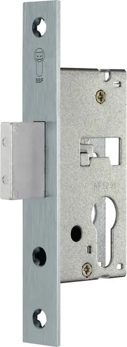 RR-Riegel-Einsteckschloss PZ 24/45mm DIN L/R VA ktg.Stulpl.160mm SSF