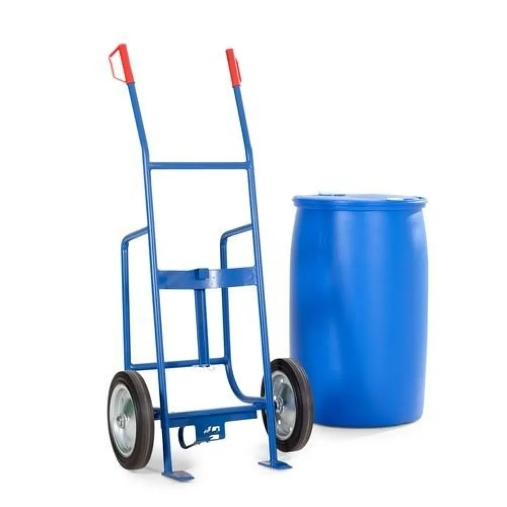 Fasskarre FKH, für 1x 200-/220-Liter-Fass, Vollgummi-Bereifung, elektrisch leitfähig