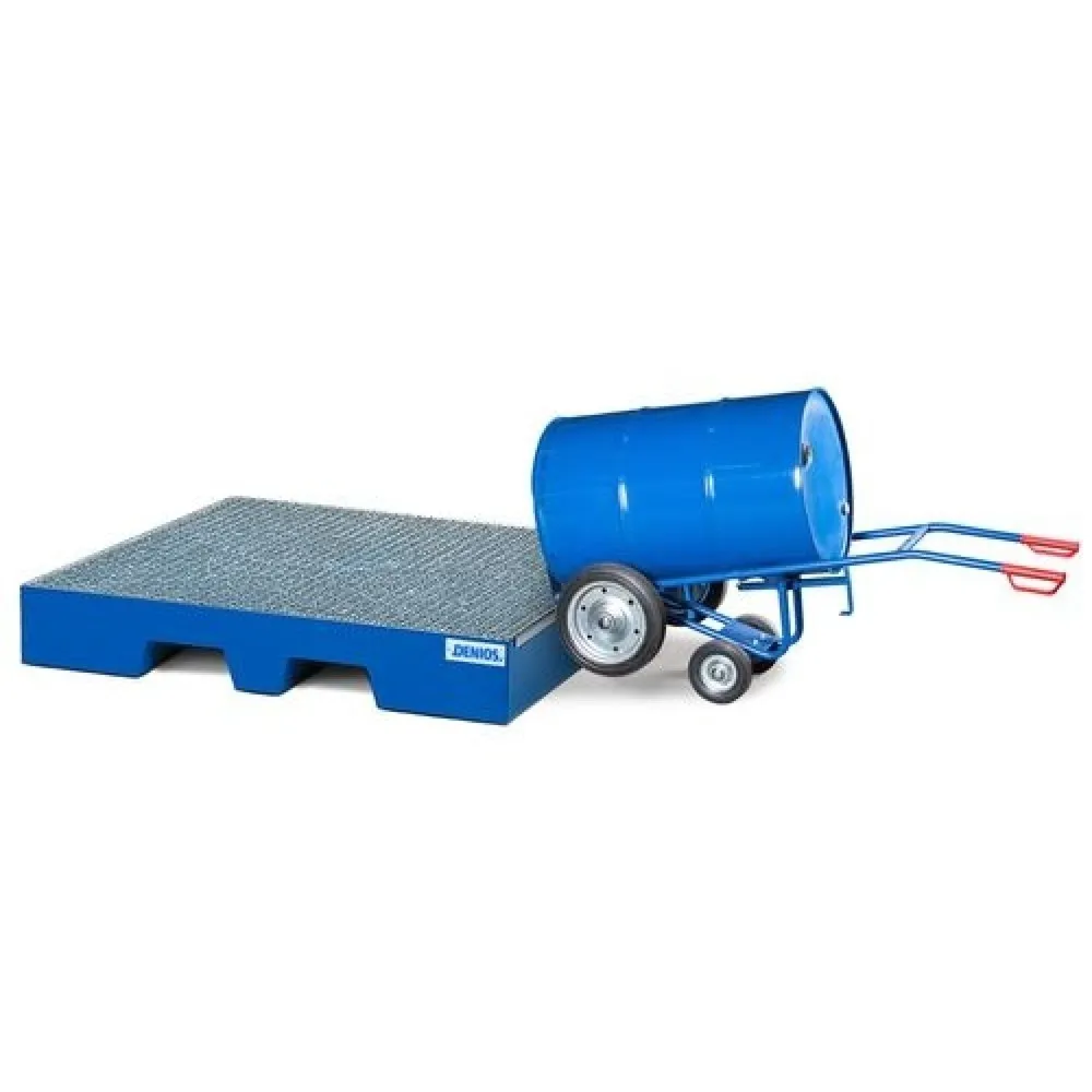 Fasskarre FKR-S2, für 1x 200-/220-Liter-Fass, 2 Stützräder, Luft-Bereifung