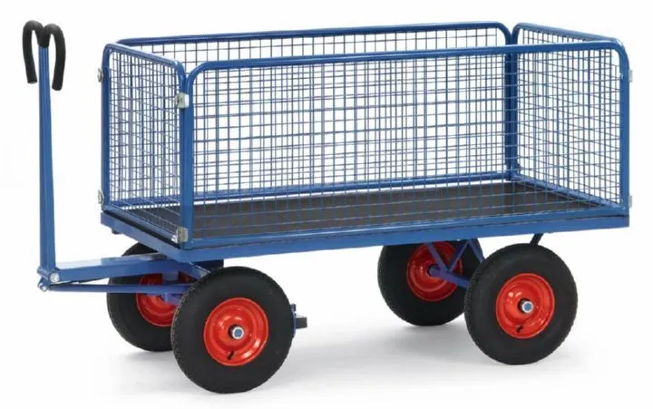 Fetra Handpritschenwagen Räder mit Luftbereifung 6436L RAL 5007