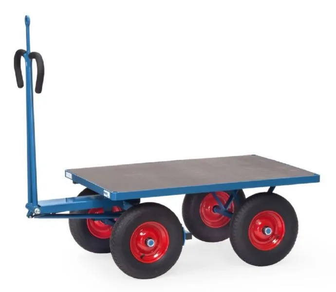 Fetra Handpritschenwagen 6404LZ mit Zugöse blau RAL 5007