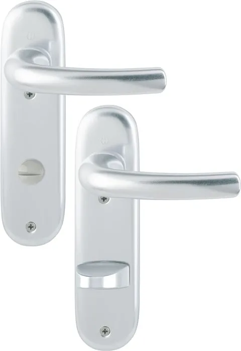 Kurzschildgarnitur Tôkyô 1710/273KP Alu.F1 SK/OL rd Drückergrt.HOPPE