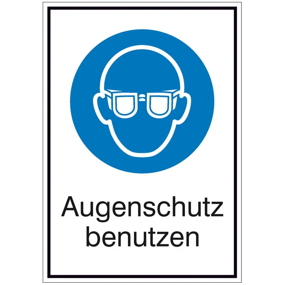 "Augenschutz benutzen", HxB 185 x 131 mm, Folie