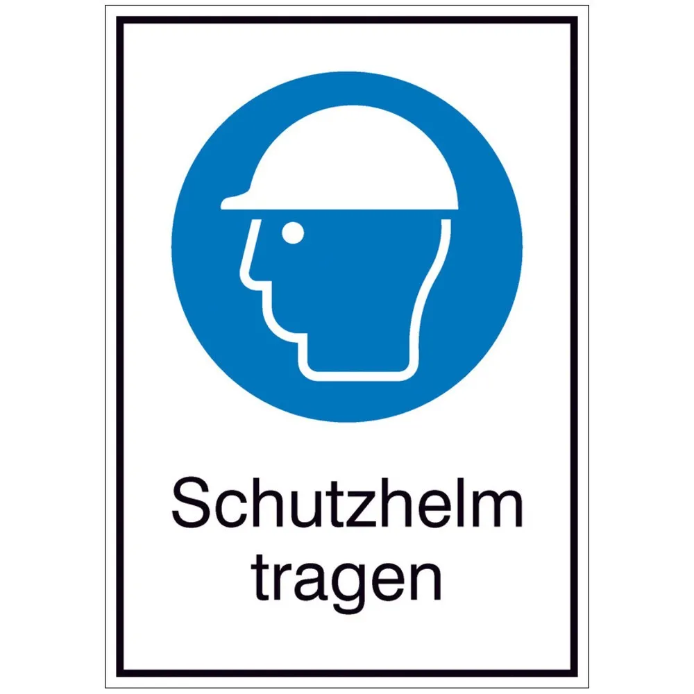 "Schutzhelm tragen", HxB 185 x 131 mm, Folie